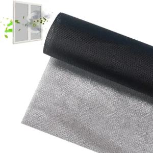 태양광 창문 스크린 메시 자외선 차단 패브릭 교체용 53인치 x 72인치 문 파티오(블랙)용 조절 가능한