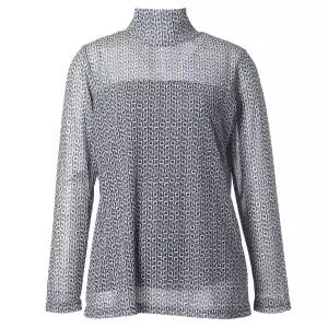 [롯데백화점]마담포라 반목 메쉬 격자 무늬 티셔츠MC1TS701A