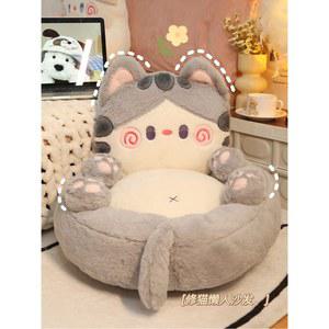 포근한 고양이 패브릭 미니 카페 디자이너 커버 커튼/바란스 페브릭 노렌 긁힘 빈팩