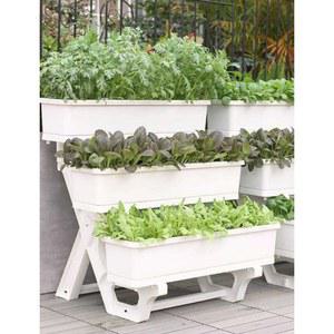 발코니 상추 화분 야채 수경 재배관 4단 수직 재배기 16개 180cm 상추키우기 심기