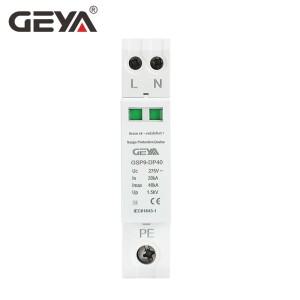호환 GEYA GSP9 1P+N 18mm SPD 2040KA 서지 보호기 번개 저전압 피뢰기 장치 DP40 2P AC275V