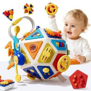 22 U2011IN 큐브 2세 운동 바쁜 장난감 감각 보드 기술 여행용 장난감 몬테소리 활동 개발 미세 소년 소녀용 능동 U20111 기울이기