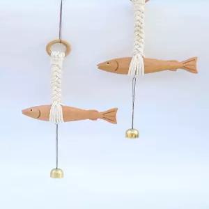 집들이 개업선물 원목 장식 모양 대형 물고기 현관 문 초인종 OPP 가방