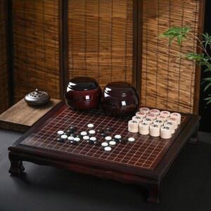 바둑판 세트 양면 대추나무 좌식 취미생활 체스말 바둑알케이스 훈련 보관 서랍