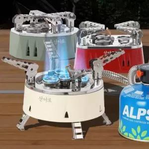 등산버너 강염스토브 휴대용 캠핑가스버너 미니소형 등산고화력