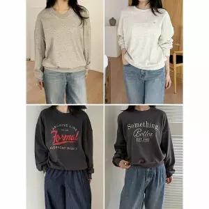 [하프클럽/샵앤]여성 데일리 코디만능 체형커버 맨투맨 4종 균일가