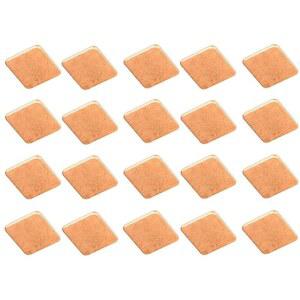 이지카고 20pcs 히트싱크 구리 패드 심 15x15mm+ 8810 노트북 GPU CPU IC 칩 VGA RAM(15x15x0.5mm)을 냉각하기 위해 히트싱크에 열전도성 접착 테이프를 미리 적용했습니다