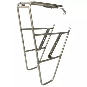 스포츠 자전거 스테인레스 스틸 프론트 랙 내 하중 수하물 걸이 장거리 여행 배낭 304