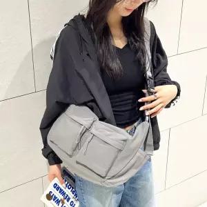 투포켓 빅사이즈 기저귀 가방 가벼운 나일론 크로스백 xUA5+7PEX