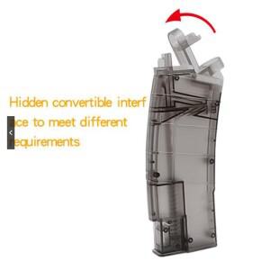 호환 Airsoft  속도 BB 로더 500 라운드 전술  야외 전투를위한 대용량 페인트 볼 액세서리