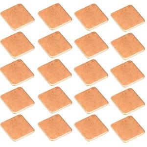 이지카고 20pcs 히트싱크 구리 패드, 냉각 노트북 GPU CPU IC 칩 VGA RAM(15x15x1.8)용 15mmx15mm