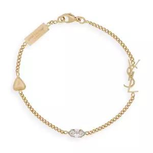 26SS  메탈 오피움 하트 참 브레이슬릿 에이지드 브라스 골드 701950Y1526 9137