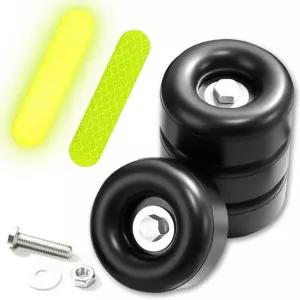 화물 트레일러 램프 도어용 고무 범퍼(스크류 키트 및 반사 스티커 포함) 2.5인치 원형 범퍼 스톱 세트