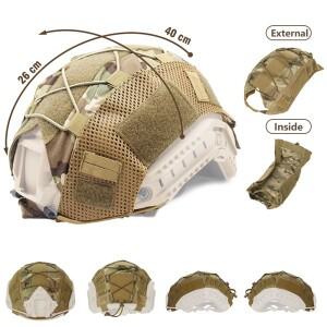 호환 Airsoft Fast 헬멧용 커버 카모 천 마스크 사냥  페인트 볼 액세서리 나일론 루프 충격 코드