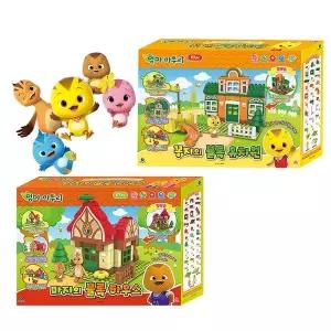 [보리보리/토이마스터]엄마까투리 꽁지의 블록유치원+마지의 블록하우스