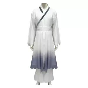 남자 무용복 난타 고전 흰 무술 그라데이션 수묵화 소요수 빨강 의상 참조 라틴