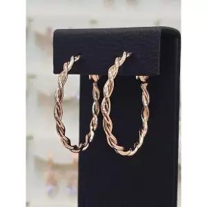 [하프클럽/볼라레]볼라레 세이브존03 볼라레 3.5cm꽈배기 은침 링귀걸이 2color AQSSS1919A