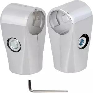 2개의 은 알루미늄 합금 T 파이프 클램프 커넥터 린 튜브 원형 헥사곤 플랫 헤드 렌치와 양방향 조인트