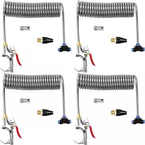 11.5피트 나일론 호스 헤비 듀티 트럭 에어 시트 블로우 건 키트 4세트 반 트럭용 교체 가능한 노즐 팁