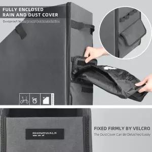 스포츠 자전거 라이노워크 바이크 보관 가방 바퀴 포함 20-22인치 휴대용 롤링 캐리어 케이스 먼지 방지 커