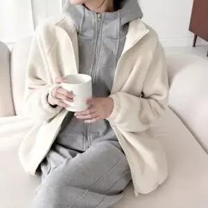 남녀공용 겨울 플리스 후리스 집업 카라 자켓 점퍼