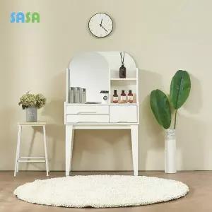 사사가구 플립 800 서랍형 입식 화이트 화장대(거울포함)