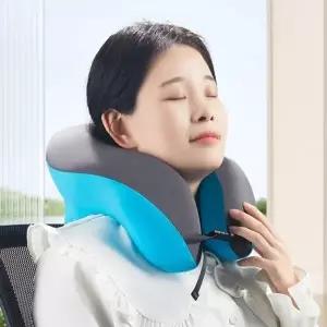 U자형 투톤 메모리폼 휴대용 목쿠션 목베개 차량용목베개 여행용목배게