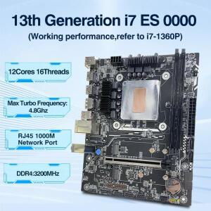 마이크로-ATX 소켓 인텔 마더보드 13세대 CPU 콤보 키트 인터포저 코어 Q1J3(i7 ES 0000)12C16T 18MB DDR4