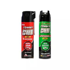 컴배트 개미약 스피드 에어졸 450ml + 바퀴벌레약 스피드 에어졸 500ml