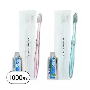 (양치세트) 히포PS 미세모칫솔 + 페리오파우치 4g 치약 사면포장 1000개입