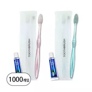 (양치세트) 히포PS 미세모칫솔 + 페리오튜브 5g 치약 사면포장 1000개입