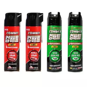 컴배트 개미약 스피드 에어졸 450ml x 2개 + 바퀴벌레약 스피드 에어졸 500ml x 2개
