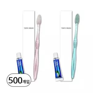 (양치세트) 히포PS 미세모칫솔 + 페리오튜브 5g 치약 종이곽 500개입