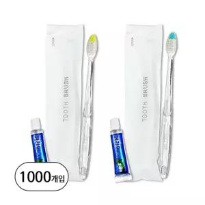 (양치세트) 808PS 미세모칫솔 + 페리오튜브 5g 치약 합지포장 1000개입