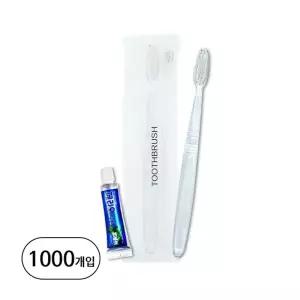 (양치세트) DM PS 미세모칫솔 + 페리오튜브 5g 치약 사면포장 1000개입