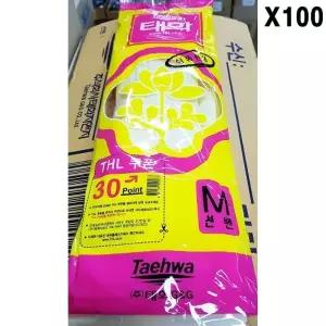 TBZ FK 고무장갑(태화 선밴 M 아이보리)X100개