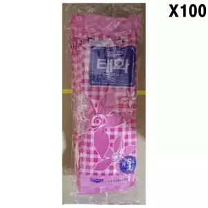 TBZ FK 고무장갑(S 분홍 태화 )X100
