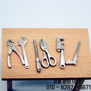 5개입 1:12 인형집 미니어처 수리 모델 장면 소품 장난감 선물 합금 조절식 렌치 플라이어 도구 세트