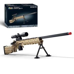 누에리스 1:1 M24 빌딩 블록 장난감 저격수 군사용 애호가 - 모델 건 시뮬레이션 세트 슈팅 가능 1088 벽돌 컬렉션 PCS