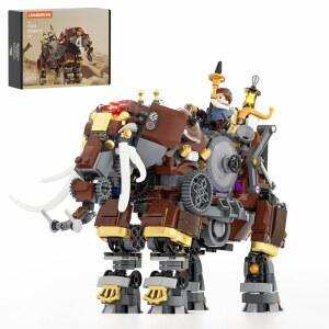 루미 스팀펑크 조명 빌딩 벽돌 매머드 위한 청소년 디스플레이 - 애호가를 컬렉션 키트 1055개가 미니피규어 플레이세트 모델 포함된 성인 및 세트