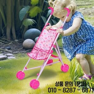 접이식 유모차 소꿉놀이 장난감 어린 소녀 인형 게임 키즈 하우스 액세서리