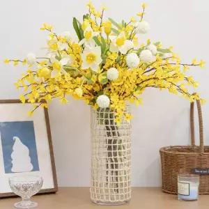 [아트박스]/플라워트리 대형 수선화 개나리 조화 화병 봄꽃 set 70cm 꽃 장식
