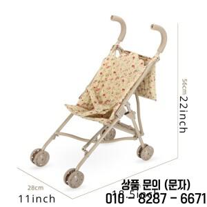 인형 용 꽃 유모차 접이식 캐리지 가방 액세서리 놀이 장난감 집 소년 생일 선물