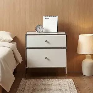 [하우위즈]플로이 500 미드센츄리 모듈 거실 침대 협탁 (2단서랍)