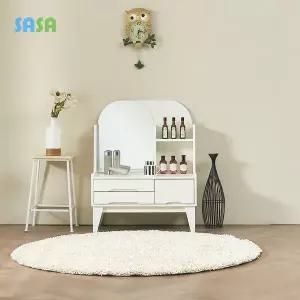 [SASA]사사가구 플립 800 서랍형 좌식 화이트 화장대(거울포함)