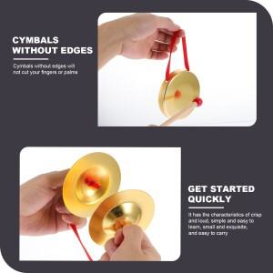 호환 2세트 용 공 태슬 타악기 리듬 훈련교육용 휴대용 구리