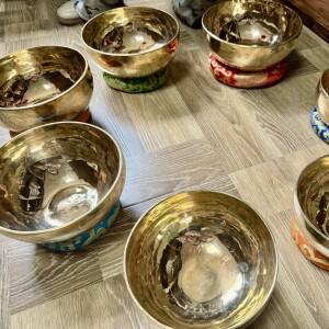 호환 골드 세븐 차크라 티베트 싱잉볼 7개 세트