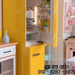 인형의 집 미니어처 주방 가구 장식 품목 2 문짝 냉장고 슈퍼마켓 액세서리