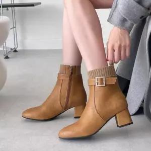 /옷자락 여자 편안한 데일리 삭스 앵클부츠