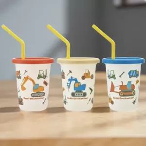 돌아기 우유컵 어린이집 물컵 자기주도 흘림방지 빨대물컵 3p세트